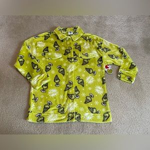 NEW - Grinch - Dr Seuss Long Sleeve Plush Shirt / Shacket - Christmas - Size: XL